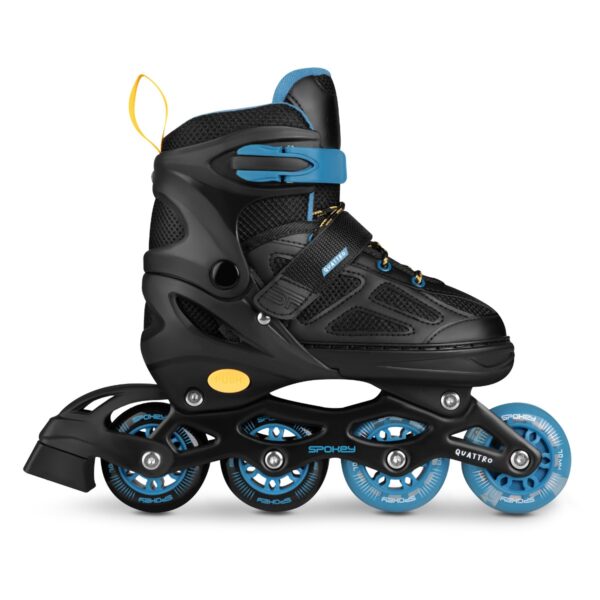 Verstelbare schaatsen 4in1 - Spokey QUATTRO - Zwart / Donkerblauw - Maat 34-37