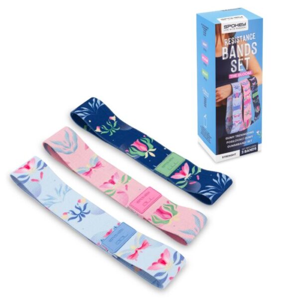 Weerstandsbanden set - 32x5 cm - 20/25/30 kg - Spokey Bloom (print)