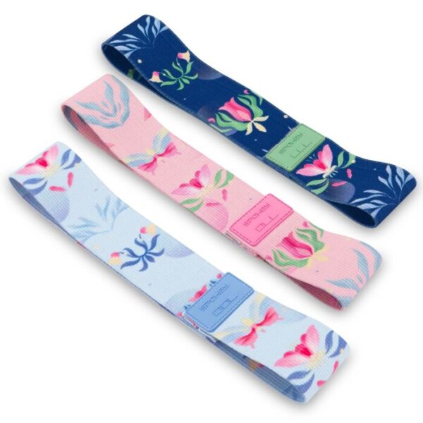 Weerstandsbanden set - 32x5 cm - 20/25/30 kg - Spokey Bloom (print)