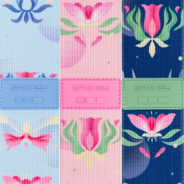 Weerstandsbanden set - 32x5 cm - 20/25/30 kg - Spokey Bloom (print)