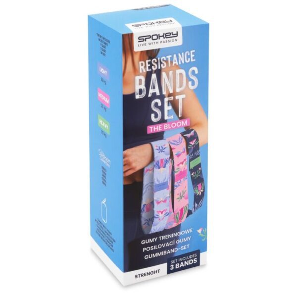 Weerstandsbanden set - 32x5 cm - 20/25/30 kg - Spokey Bloom (print)