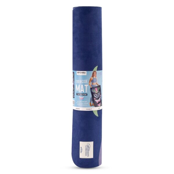 Universele oefenmat 183x61 cm - paars met print