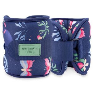 Verstelbare enkel- en polsgewichten - 2 x 1,5 kg - paars met bloempatroon Verstelbare enkel- en polsgewichten - 2 x 1,5 kg - paars met bloempatroon