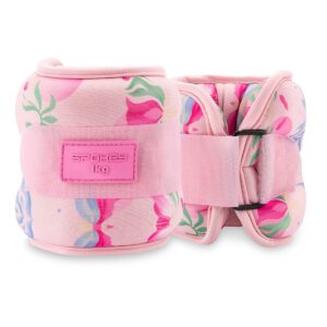 Verstelbare enkel- en polsgewichten - 2x 1 kg - Roze met print Verstelbare enkel- en polsgewichten - 2x 1 kg - Roze met print