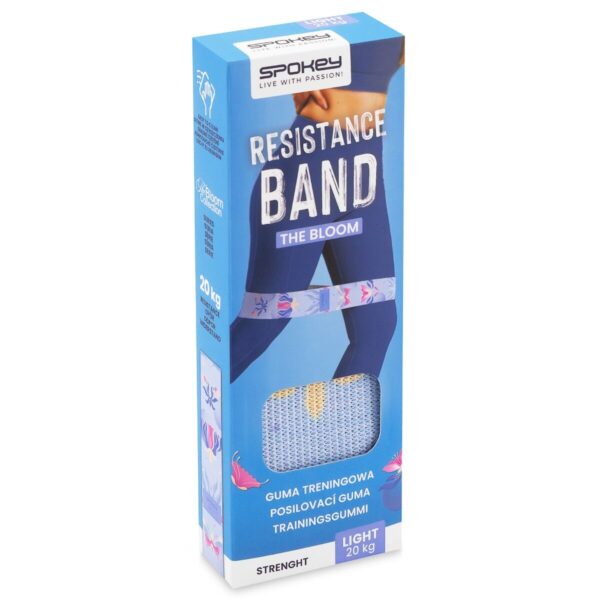 Weerstandsband – Blauw / Roze – 32x5 cm – Fitnessband – 20 kg weerstandsniveau – Spokey Bloom Light