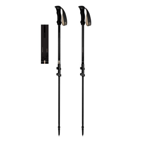 Aluminium trekkingstokken zwart 105-135 cm