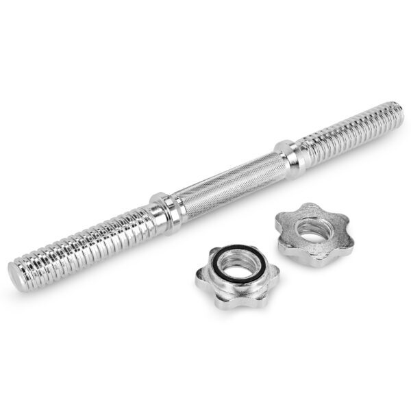 Halterstang 40 cm Spokey PRIAM zilver
