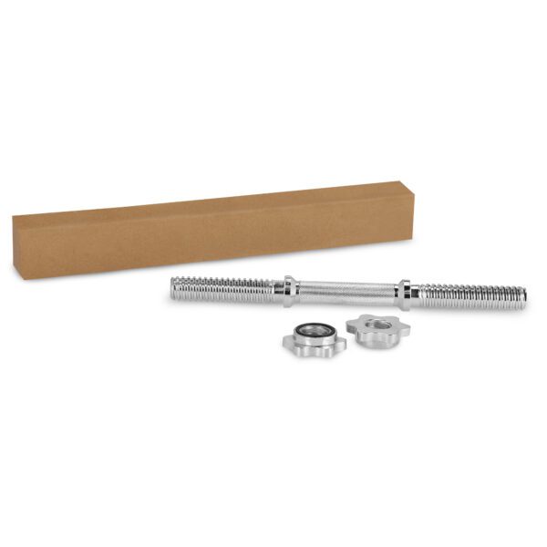 Halterstang 40 cm Spokey PRIAM zilver