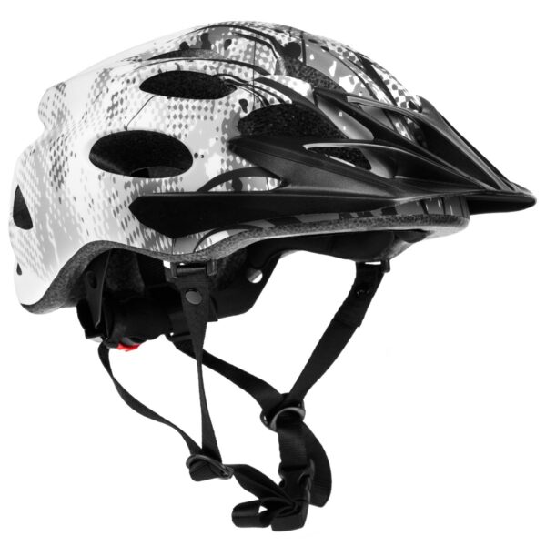 Spokey Checkpoint Fietshelm - Fietshelm Heren Racefiets - Wit / Grijs (55-61 cm)
