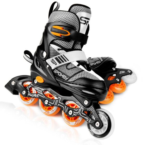 Inline skates - Zwart / Oranje - Maat 38 t/m 42 - Spokey ARYA