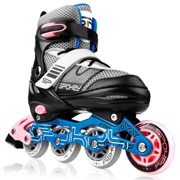 Spokey ARYA inline skates - zwart / roze - maat 28-32