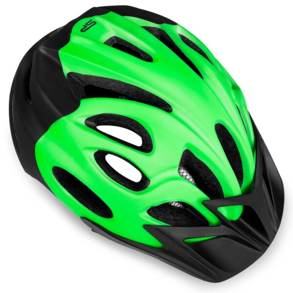 Spokey Checkpoint Fietshelm – Fietshelm voor Racefiets – Groen / Zwart (55-61 cm)
