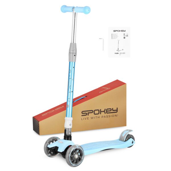 Kinder Step met 3 wielen - Licht blauw - Spokey PLIER