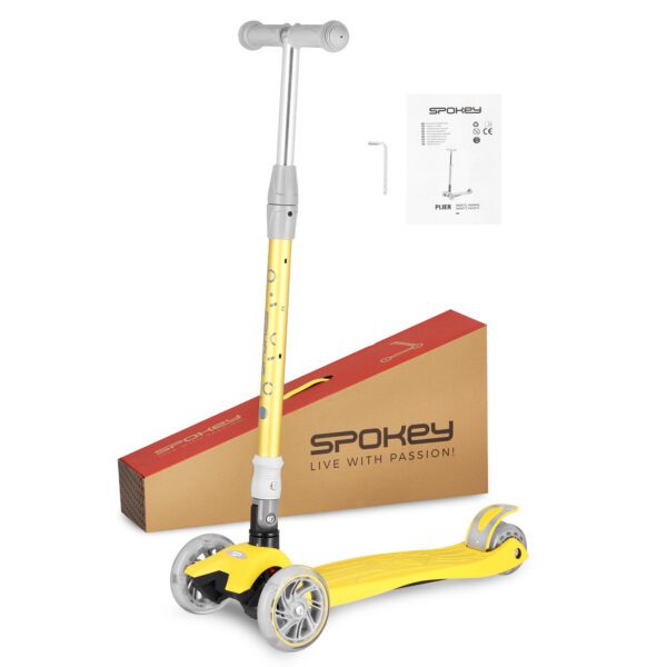 Kinderstep met 3 wielen - Geel - Spokey PLIER