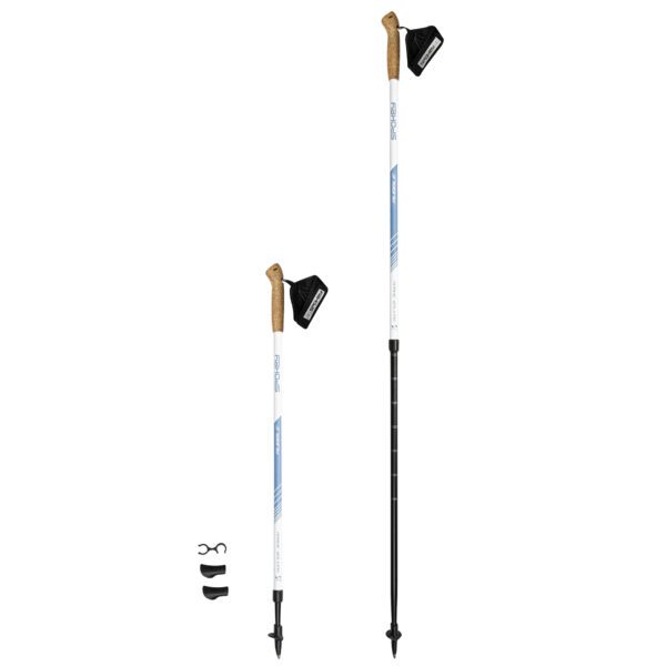 Spokey Rubble Nordic Walking stokken creme/blauw 105-135 cm