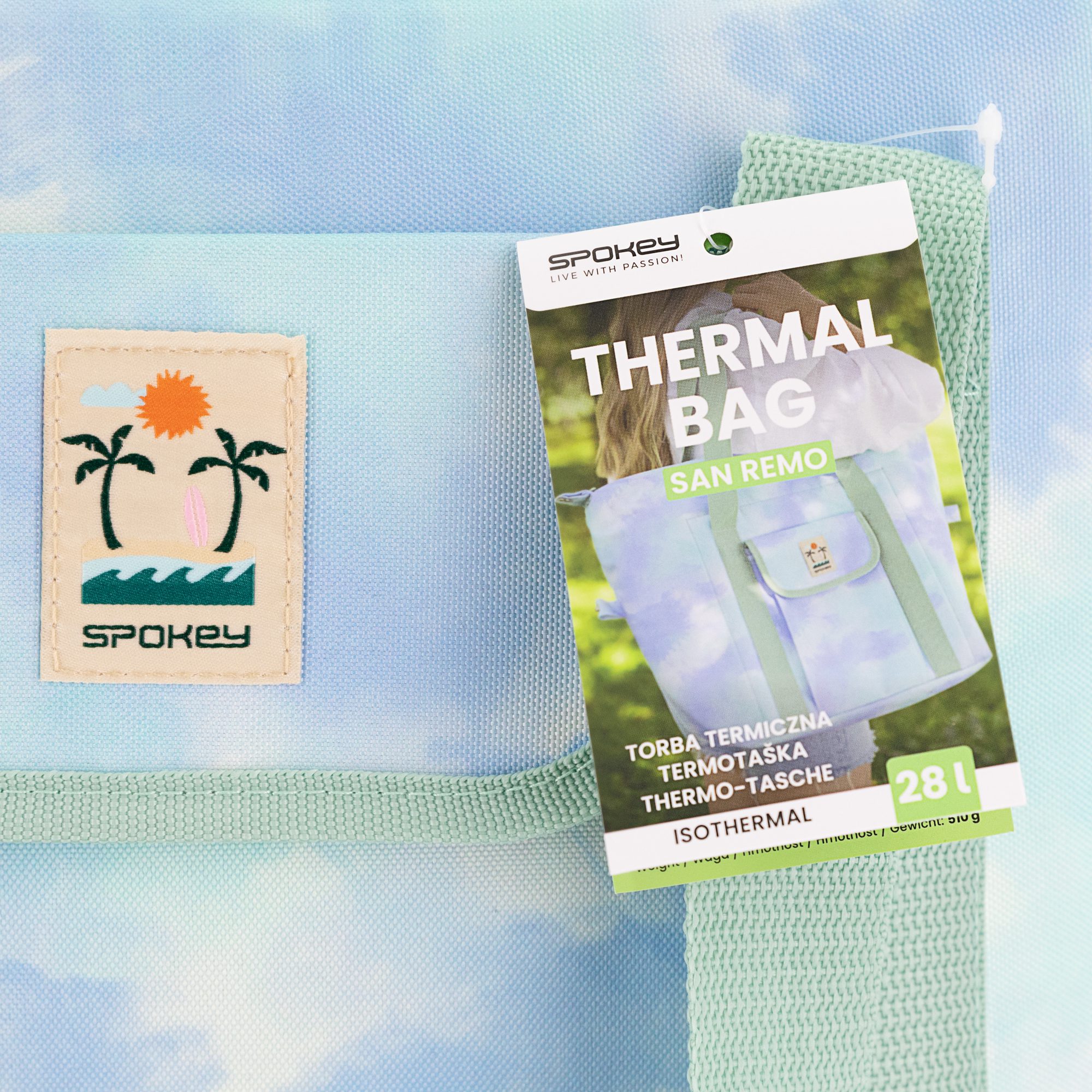 Spokey SAN REMO - thermotas - koeltas - 28L - groen / blauw Spokey SAN REMO - thermotas - koeltas - 28L - groen / blauw