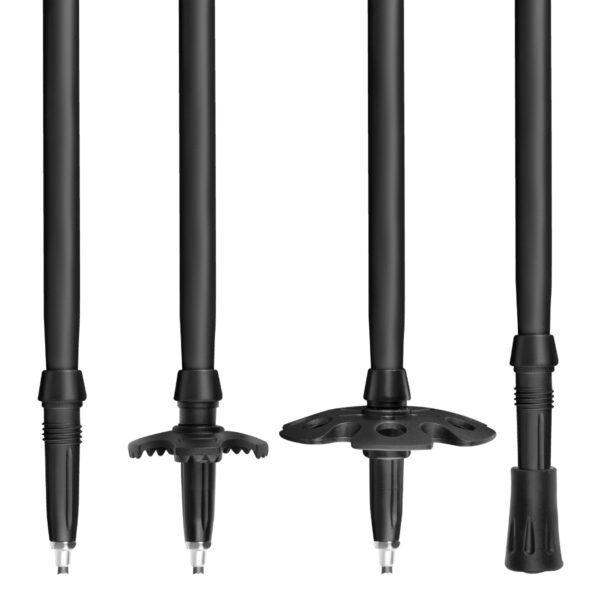 Nordic Walking Stokken – Lichtgewicht Aluminium (540 g) – Verstelbare Trekkingstokken 105–135 cm – Kurken Handvat – Opvouwbaar – Zwart - Spokey Zodiac