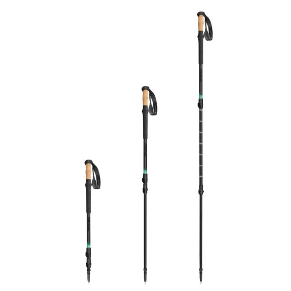 Nordic Walking Stokken – Verstelbare Trekkingstokken met Antishock – Lichtgewicht & Opvouwbaar – 105-135 cm – Zwart - Spokey Zodiac