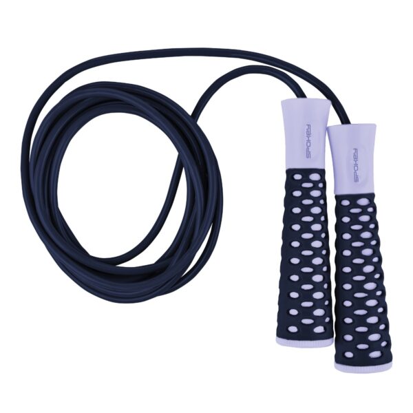 Zwarte skipping rope met antislip handvatten