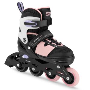 Verstelbare inline skates zwart/roze