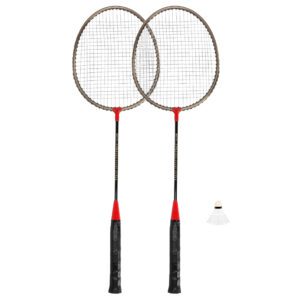 Spokey badminton set 2 rackets zwart-rood Spokey badminton set 2 rackets zwart-rood