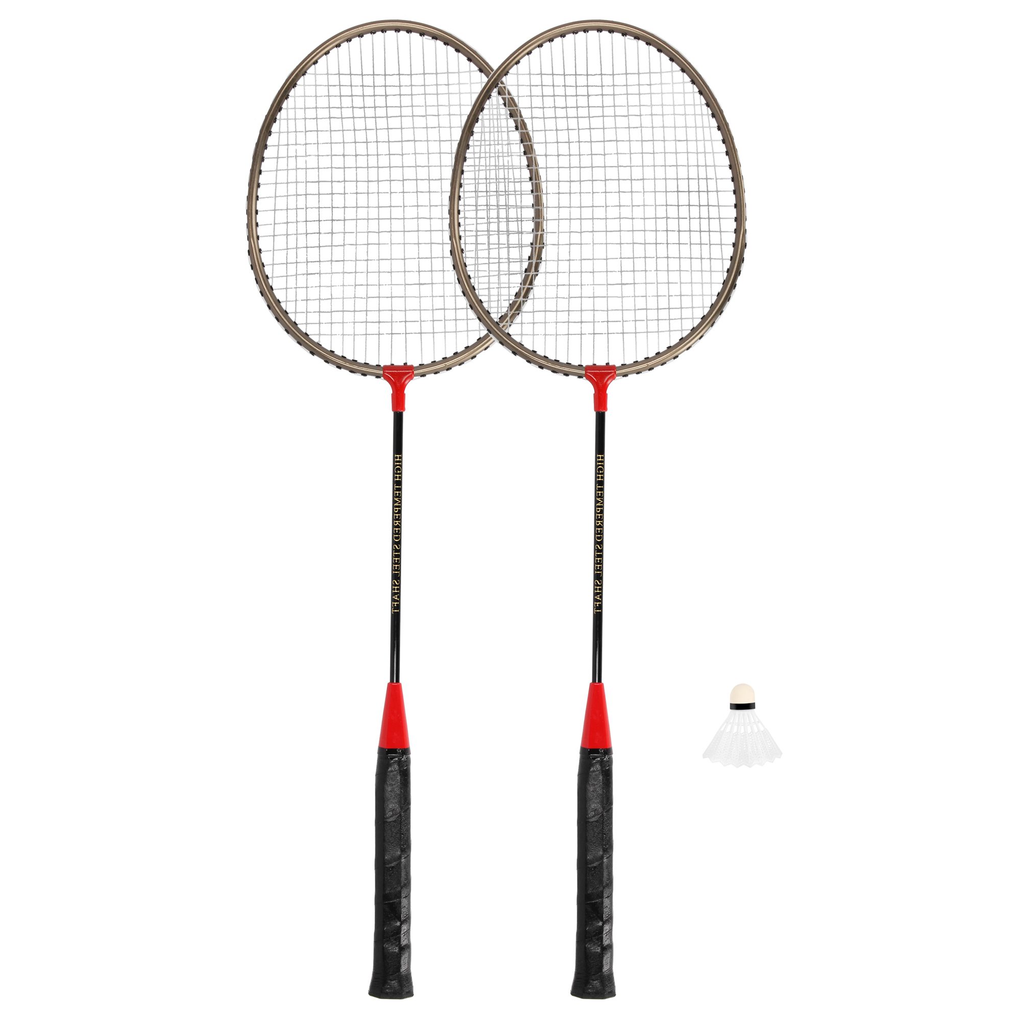 Spokey badminton set 2 rackets zwart-rood Spokey badminton set 2 rackets zwart-rood