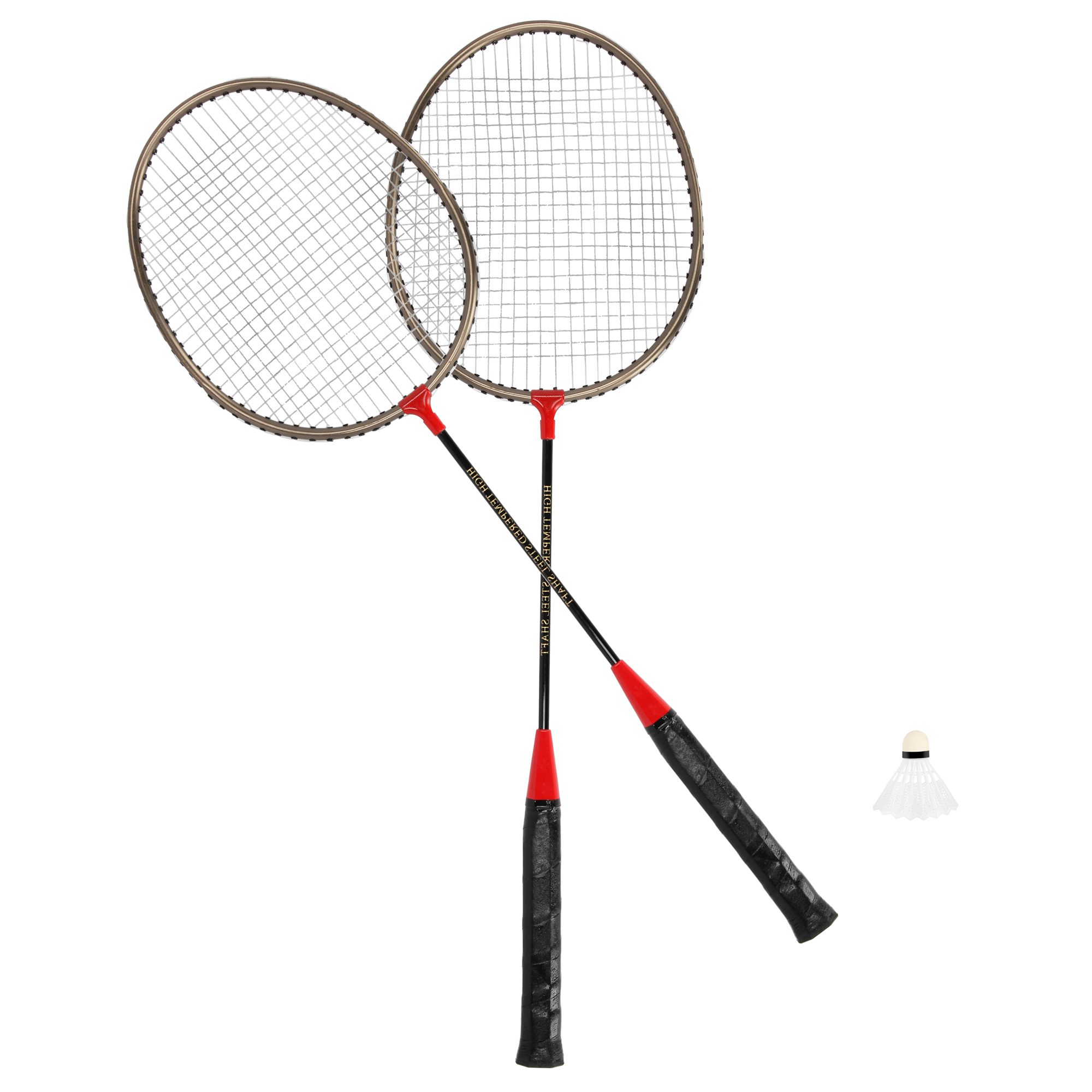Spokey badminton set 2 rackets zwart-rood Spokey badminton set 2 rackets zwart-rood