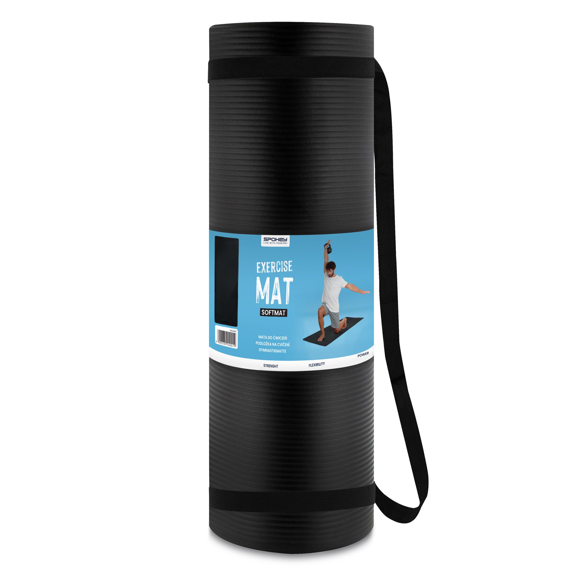 Spokey oefenmat zwart 183 x 61 cm Spokey oefenmat zwart 183 x 61 cm