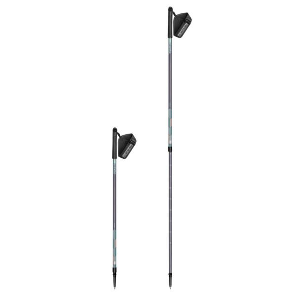 Telescopische Nordic walking stokken blauw zwart 95-135 cm