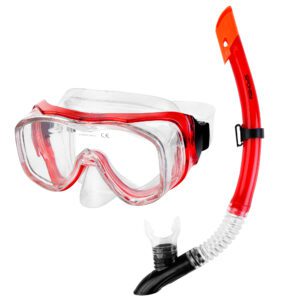Spokey LUZON snorkelset rood