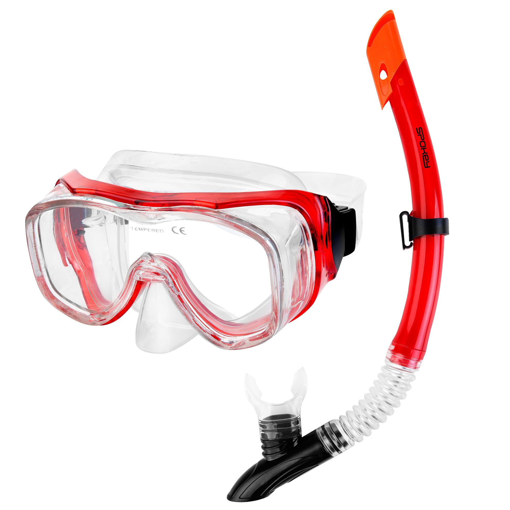 Spokey LUZON snorkelset rood Spokey LUZON snorkelset rood