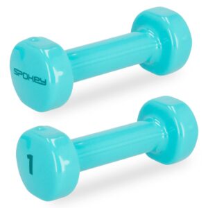 Vinyl dumbbells 2 x 1 kg turquoise Spokey SHAPE IV