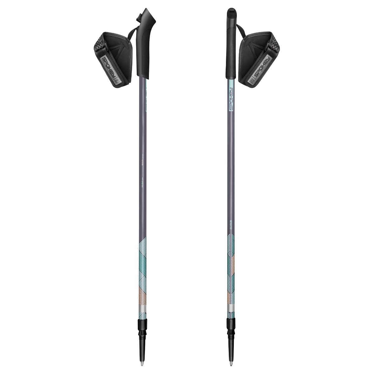 Telescopische Nordic walking stokken blauw zwart 95-135 cm Telescopische Nordic walking stokken blauw zwart 95-135 cm