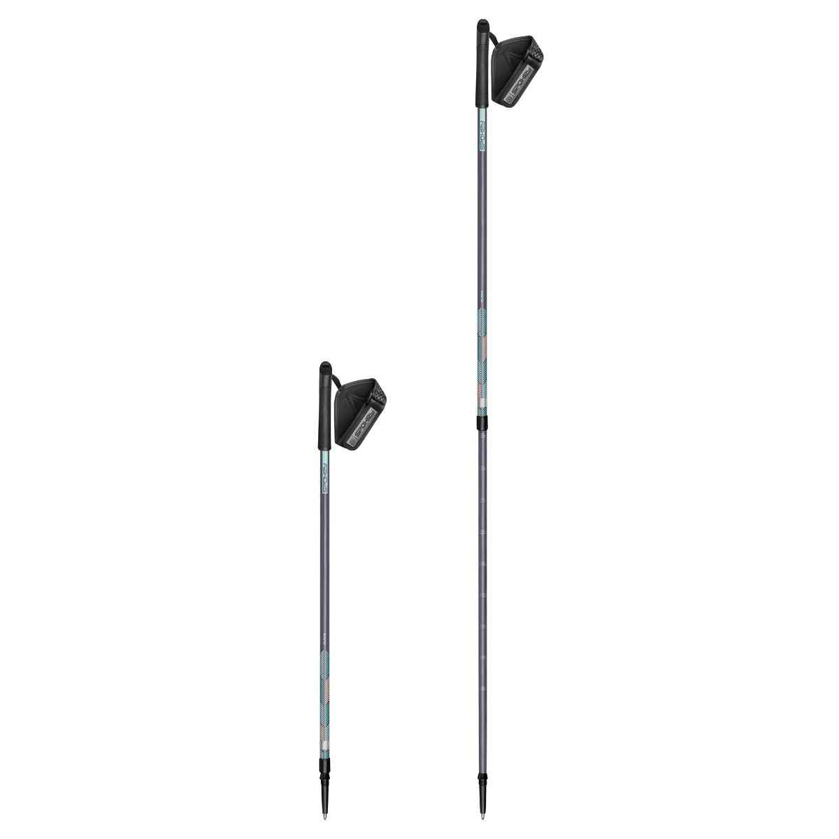 Telescopische Nordic walking stokken blauw zwart 95-135 cm Telescopische Nordic walking stokken blauw zwart 95-135 cm