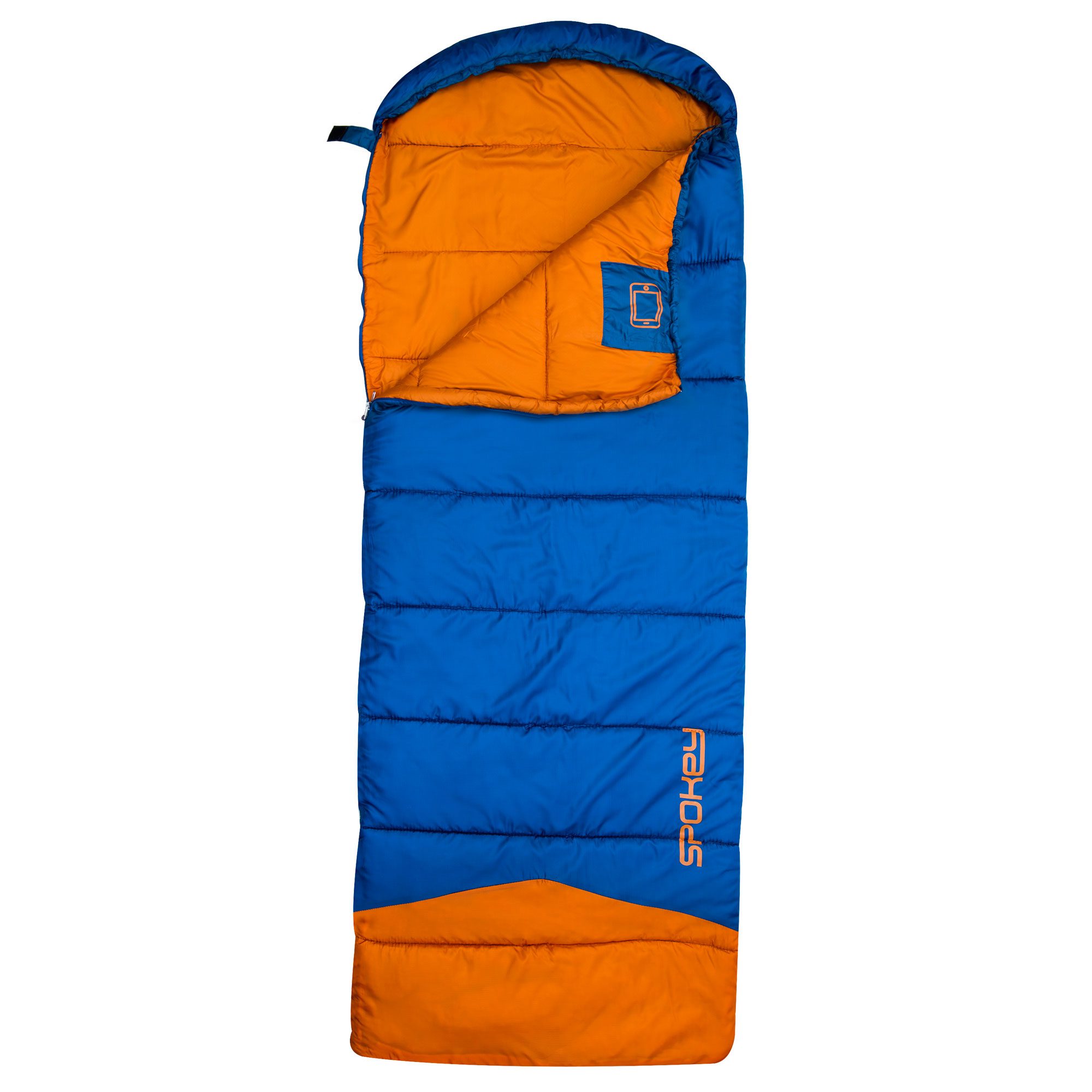 Spokey OUTLAST slaapzak 220x75 cm oranje/blauw Spokey OUTLAST slaapzak 220x75 cm oranje/blauw