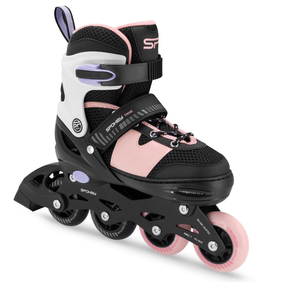 Verstelbare inline skates zwart-roze 31-42 Verstelbare inline skates zwart-roze 31-42