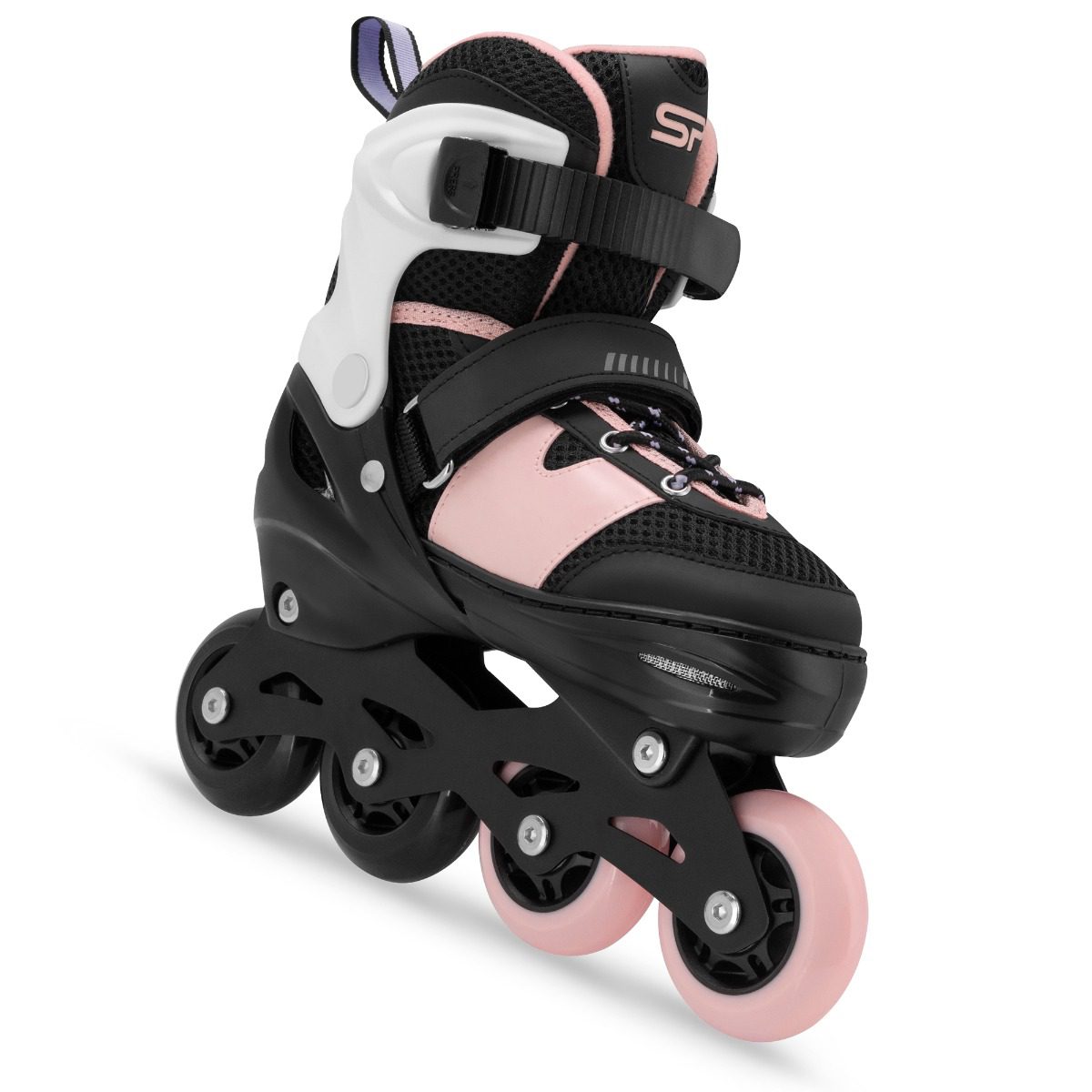Verstelbare inline skates zwart-roze 31-42 Verstelbare inline skates zwart-roze 31-42
