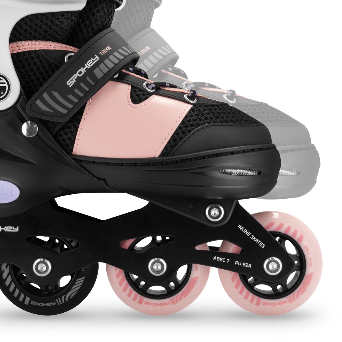 Verstelbare inline skates zwart-roze 31-42 Verstelbare inline skates zwart-roze 31-42
