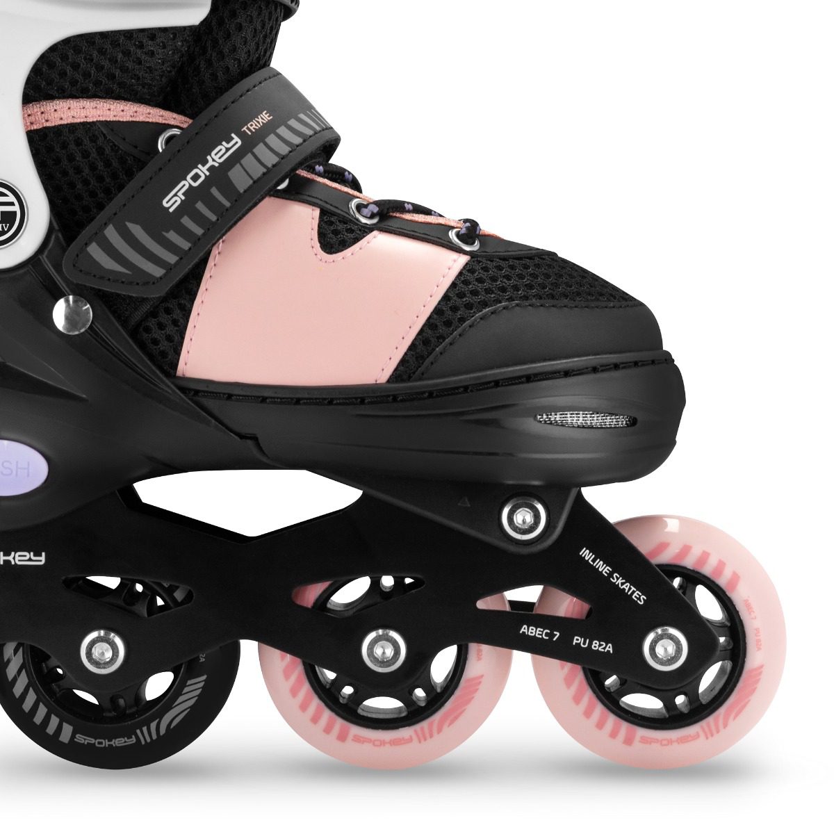 Verstelbare inline skates zwart-roze 31-42 Verstelbare inline skates zwart-roze 31-42