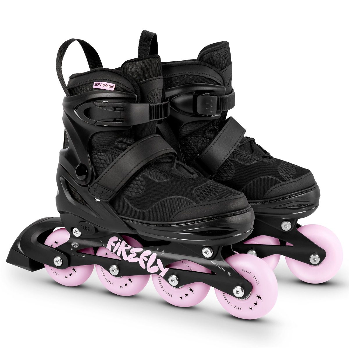 FIREFLY inline skates zwart roze 35-38 FIREFLY inline skates zwart roze 35-38