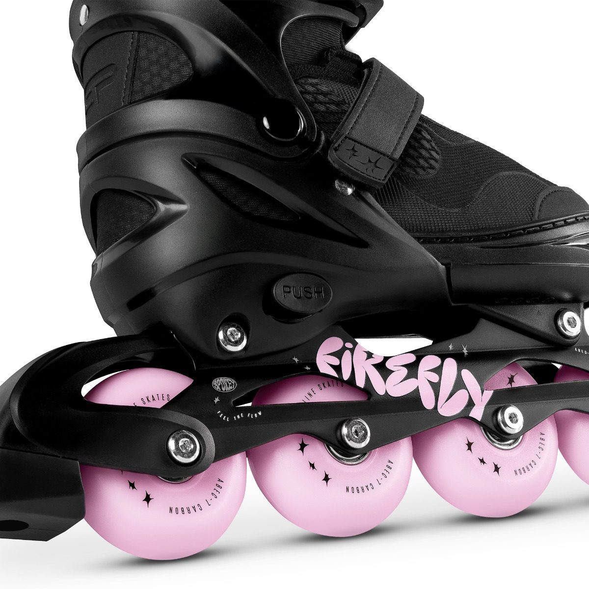 FIREFLY inline skates zwart roze 35-38 FIREFLY inline skates zwart roze 35-38