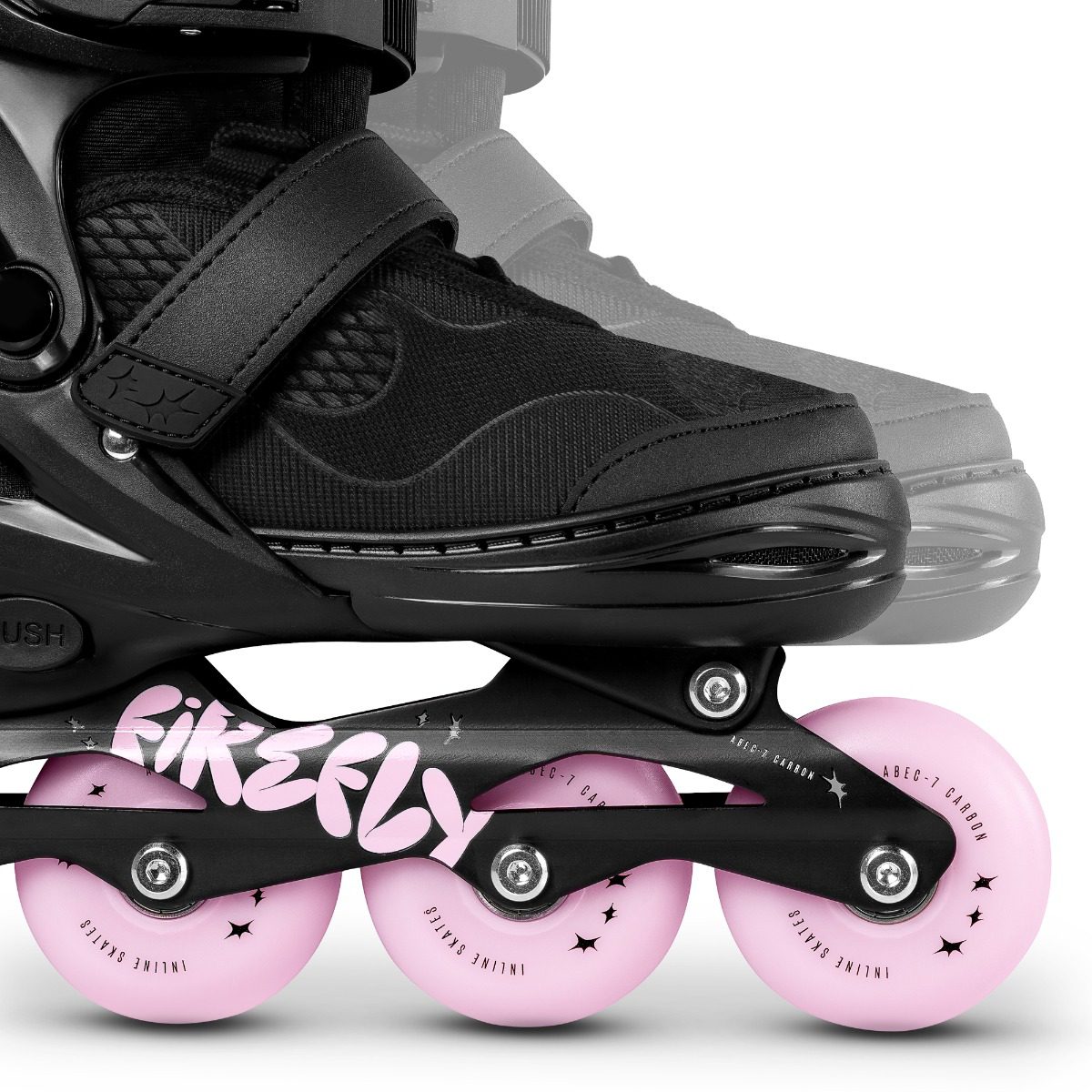 FIREFLY inline skates zwart roze 35-38 FIREFLY inline skates zwart roze 35-38