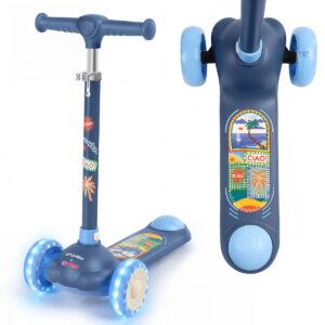 Drie-wiel balance scooter met LED verlichting