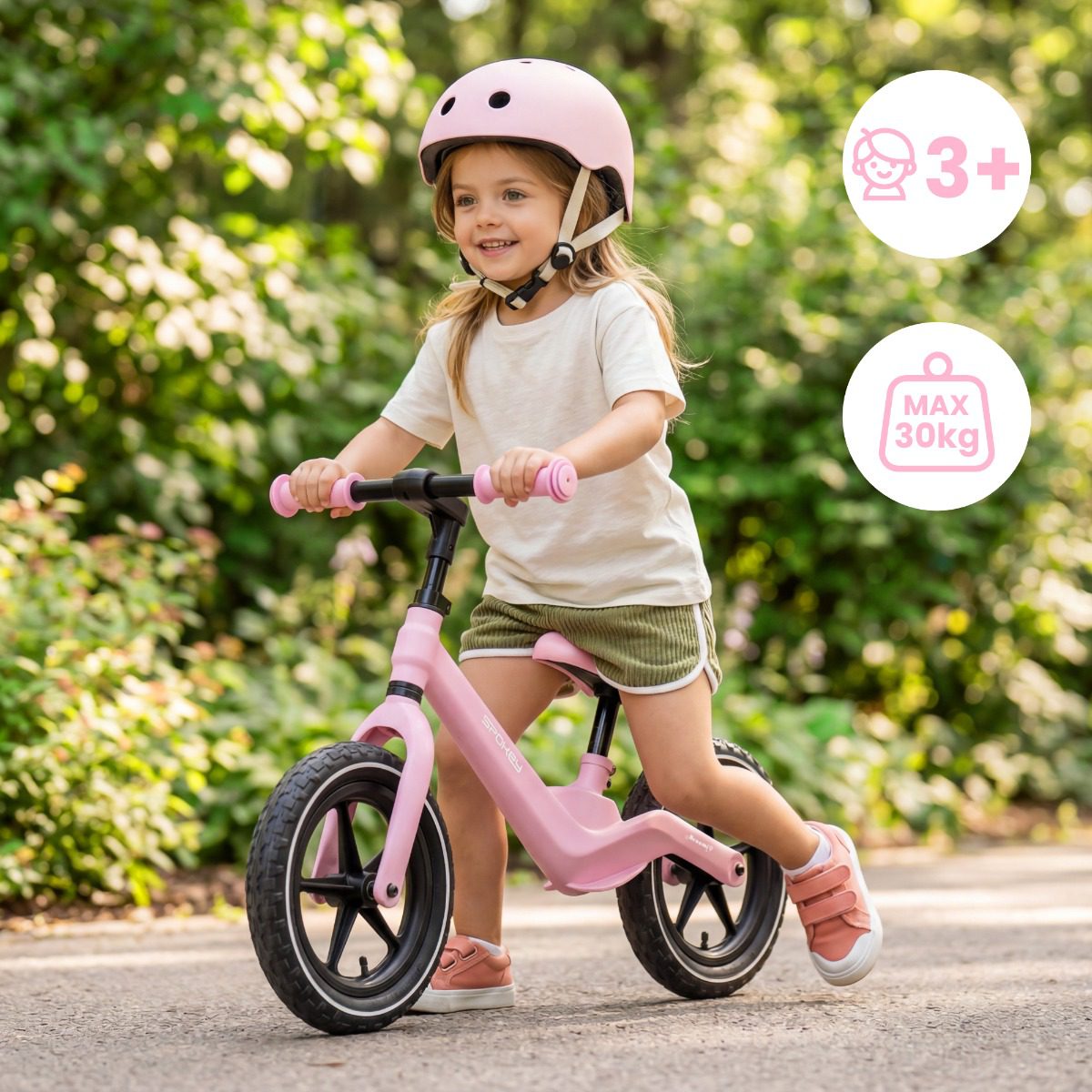 BROOMI loopfiets roze 12 inch BROOMI loopfiets roze 12 inch