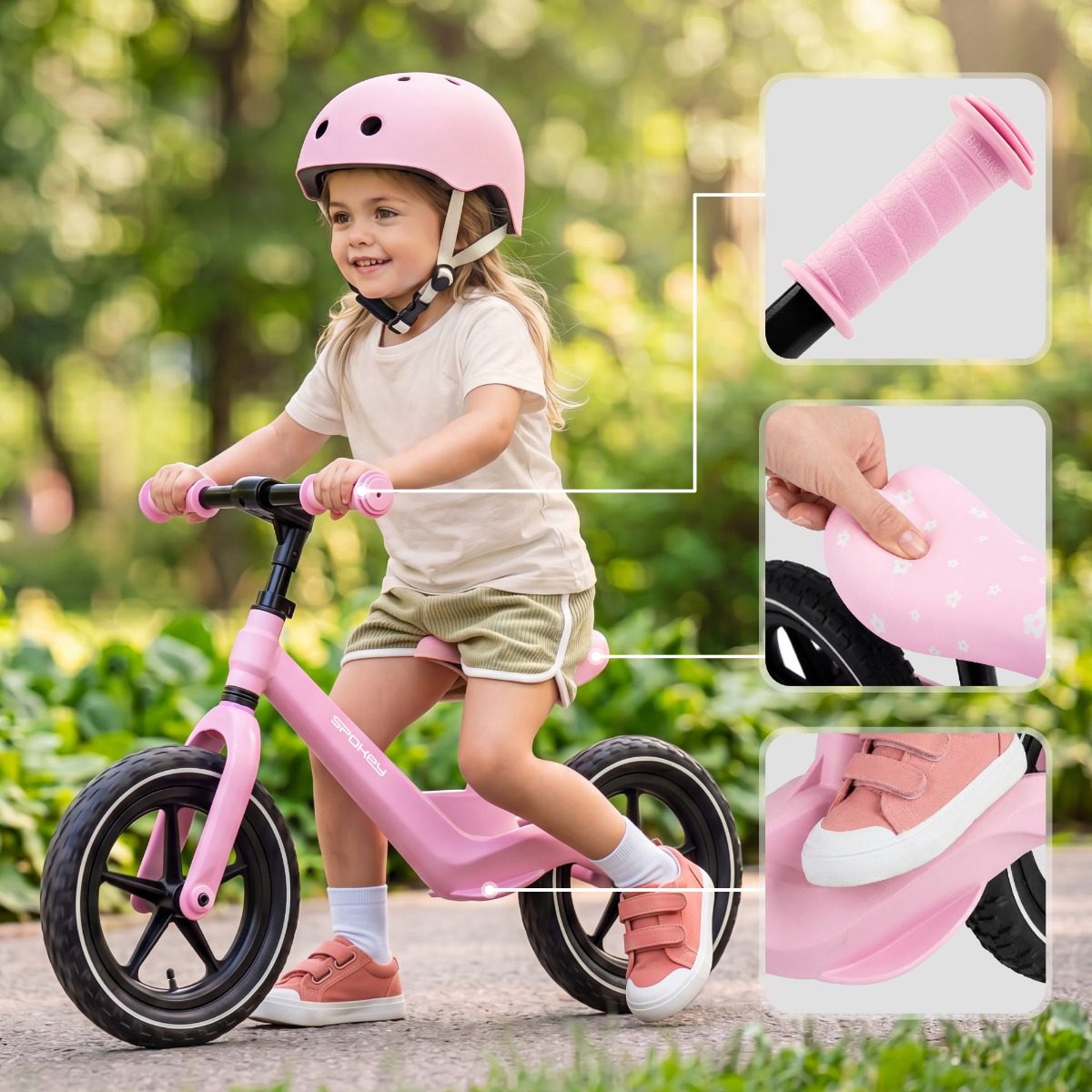 BROOMI loopfiets roze 12 inch BROOMI loopfiets roze 12 inch