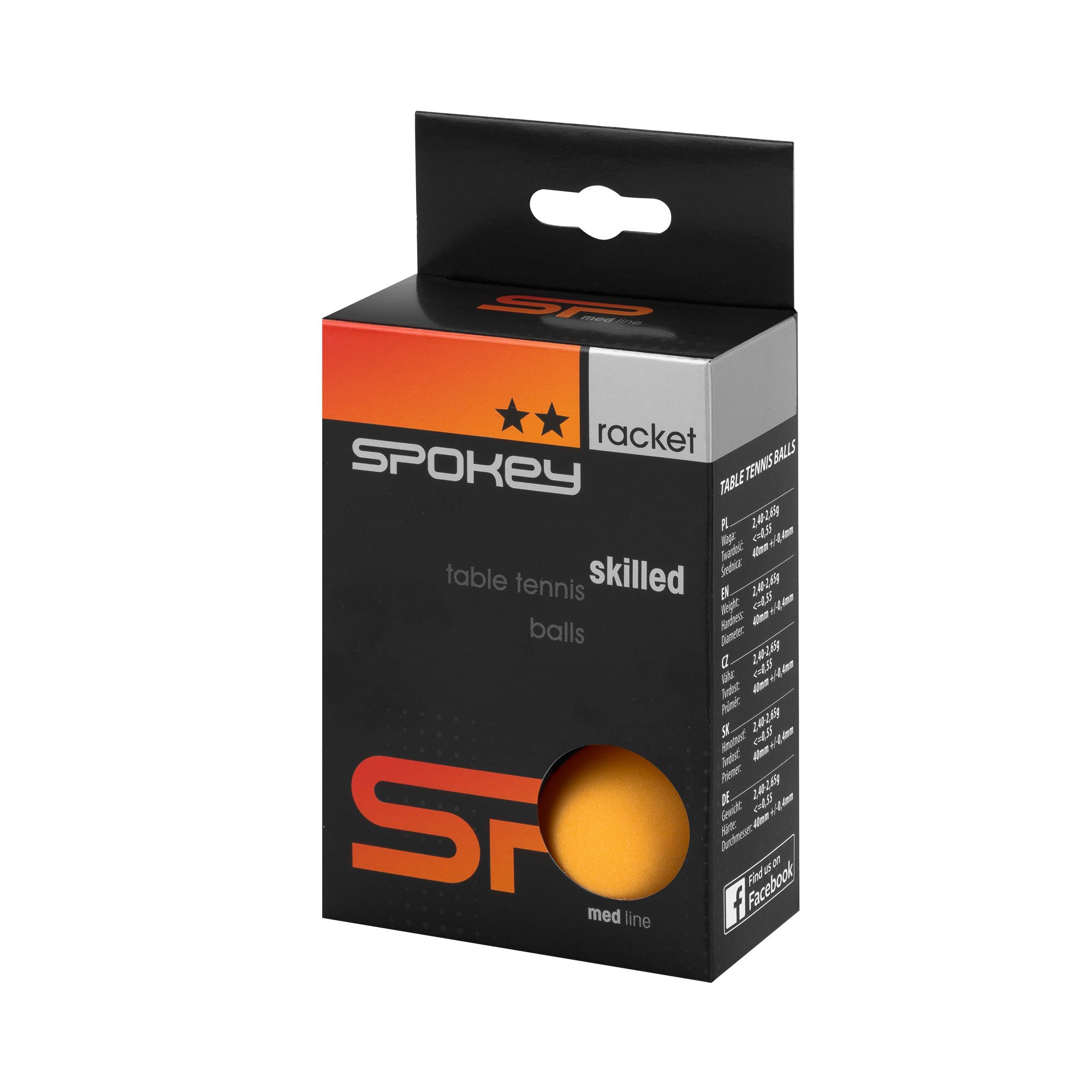 Tafeltennisballen oranje voor gevorderden - Spokey SKILLED 2 Tafeltennisballen oranje voor gevorderden - Spokey SKILLED 2