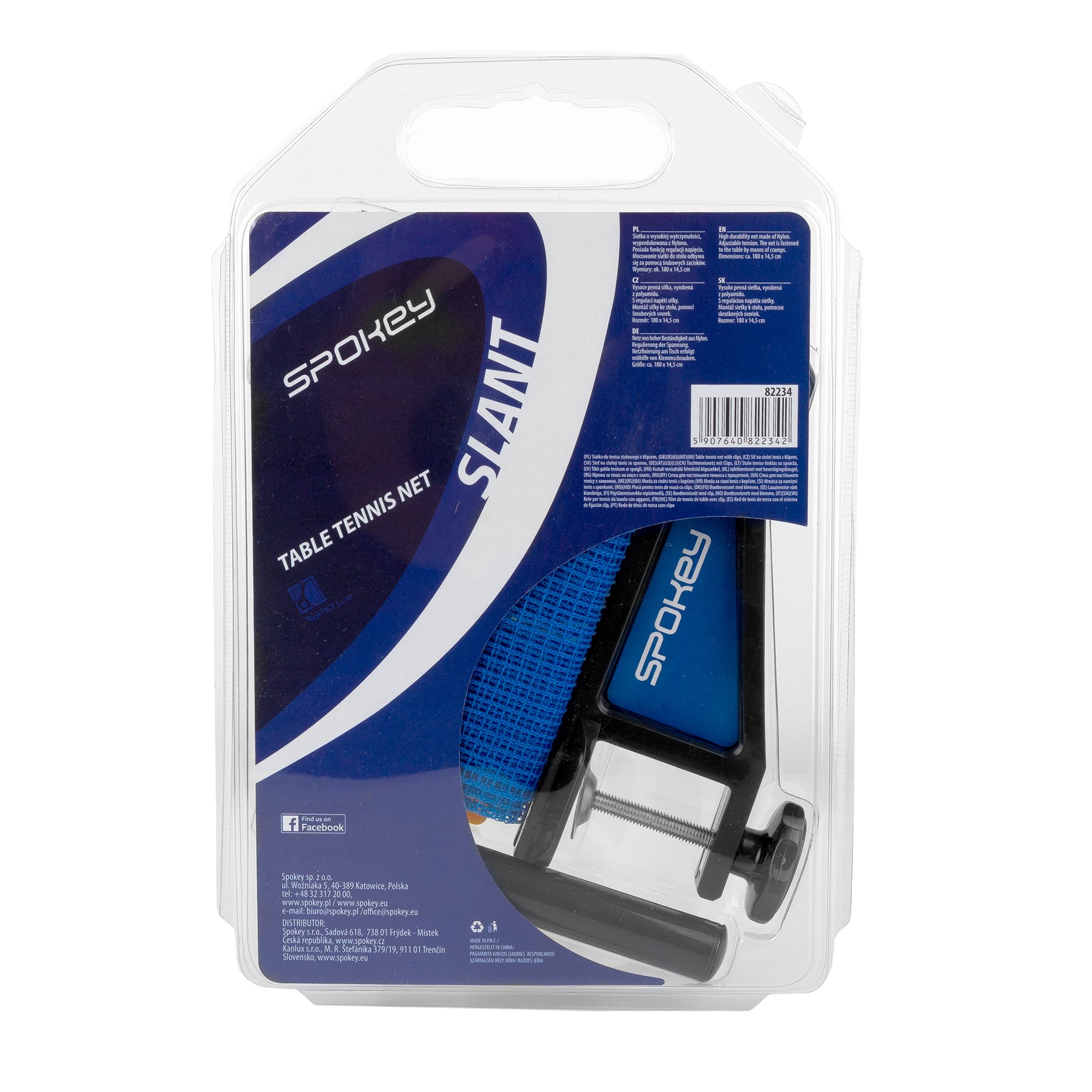 Spokey Filum tafeltennisnet blauw Spokey Filum tafeltennisnet blauw