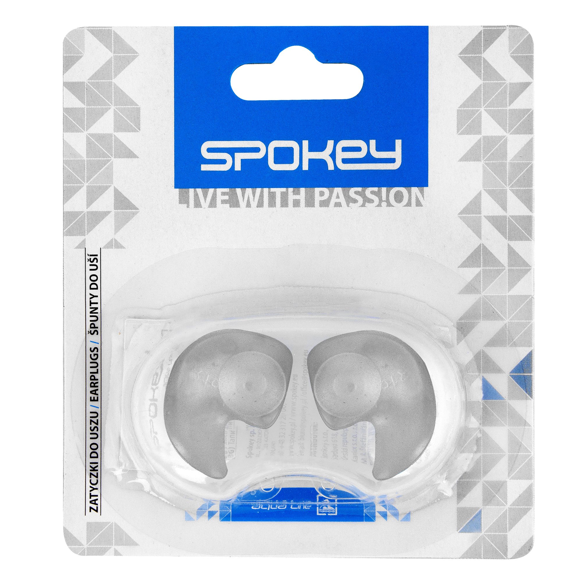 Grijze oordopjes voor zwemmen - Spokey AMMUS Grijze oordopjes voor zwemmen - Spokey AMMUS