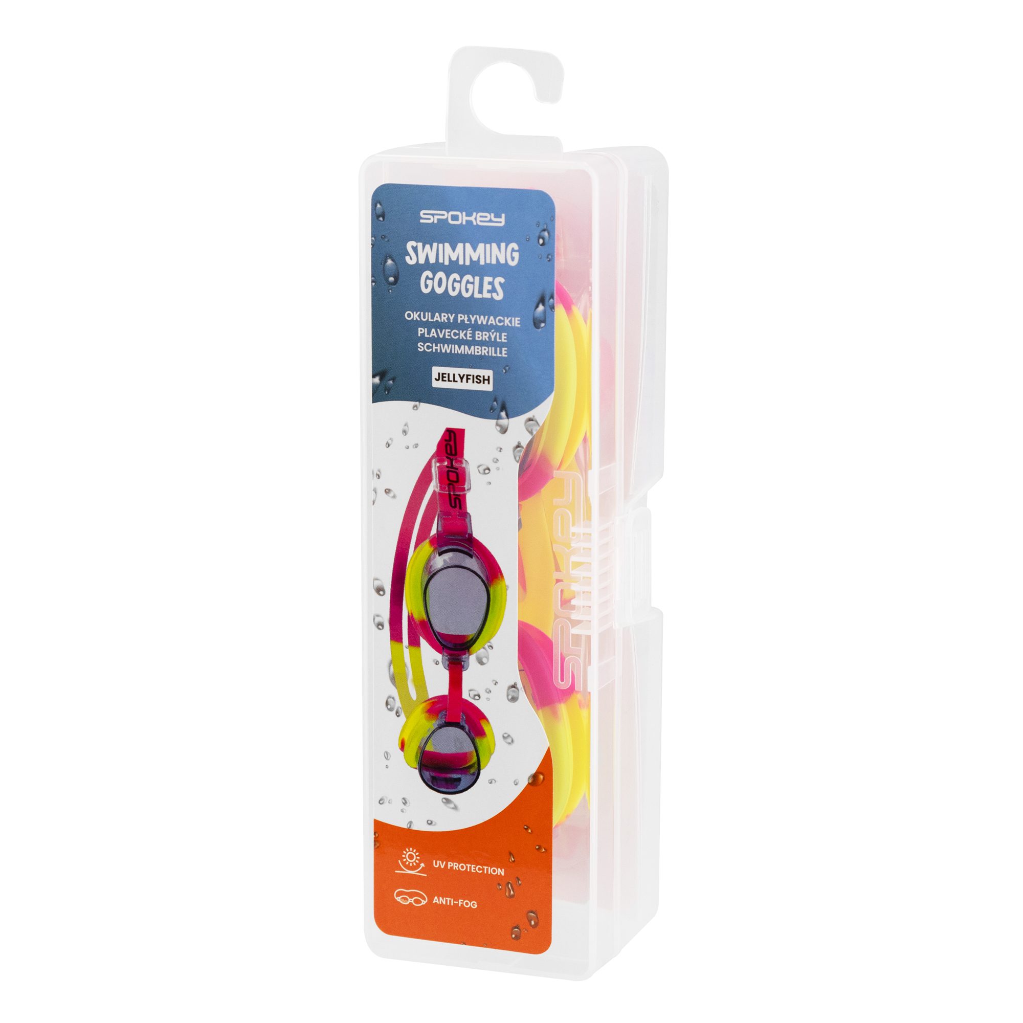 Spokey Jellyfish zwembril geel roze Spokey Jellyfish zwembril geel roze