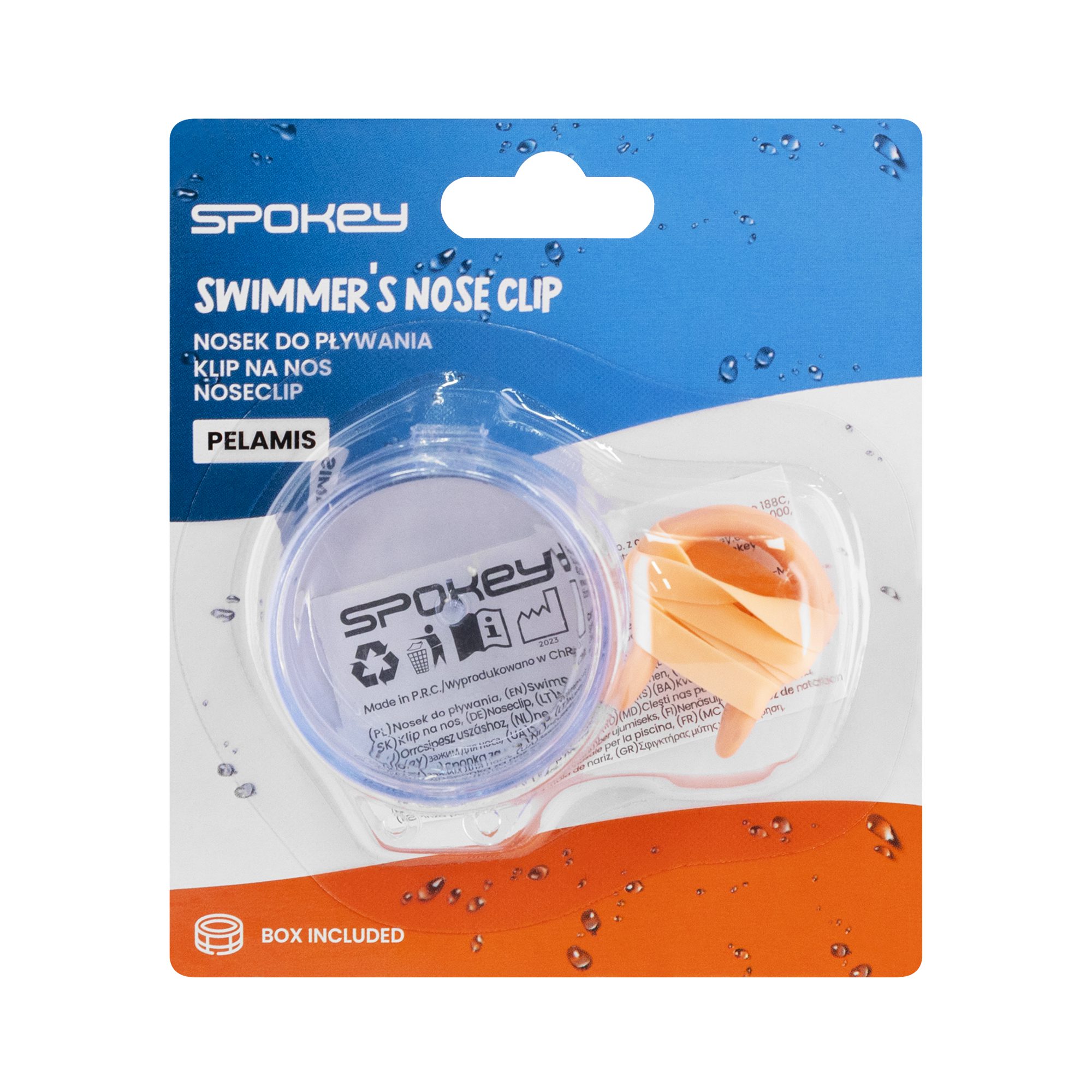 Zwem neusclips met strap transparant - Spokey PELAMIS Zwem neusclips met strap transparant - Spokey PELAMIS